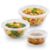 Nestasia Borosilicate Glass Mixing Bowls with Lids Set of 3 (500ml, 1000ml, 1600ml), Microwave & Oven Safe, Dishwasher & Freezer Safe Glass Serving & Storage Bowls for Kitchen