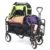 Collapsible Folding Wagon Cart, Heavy Duty Utility Beach Wagon Cart with Wheels Foldable, 220LBS Large Capacity Foldable Grocery Wagon for Camping Garden Shopping Sports, Black
