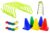 JAXTON Speed & Agility Training Equipment Kit with 4 M Ladder, 10 Soccer Cones, 6-Inch Hurdles, Sports & Fitness Practice Combo for All Age Groups