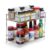 CR18 COLLECTION Heavy Big Size 2-Layer Stainless Steel Spice Rack | Modular kitchen Storage Organizer | Multipurpose Space Saver Rack for Efficient kitchen Organization
