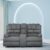 The Sleep Company 2-Seater Luxe Motorised Recliner Sofa | Patented SmartGRID Technology | Superior Seat Comfort | Cupholders & 25L Storage | Charging Ports | Grey | Free Installation