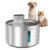 Petverse Motion Sensor Dog Water Fountain 4L Stainless Steel Wireless Pet Water Dispenser for Cats & Dogs Battery Operated Triple Filtration LED Indicator 3 Water Flow Modes
