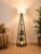 Crosscut Furniture LED Tripod Floor Lamp with 3 Shelves, Cotton White, Metal Corner Floor Lamp for Living Room & Bedroom Decoration