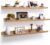 Streem Sheesham Wood Floating Shelves, Wall Shelves Set of 3, Picture Shelf Photo Ledge Shelves for Bathroom Kitchen and Bedroom,Livingroom (35 inch, Natural)