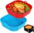 ZELKEY 2 PCS Air Fryer Liners I Square Silicone Basket Baking Tray I Pot with Ear Handles I Nonstick Reusable Heat Resistant I Multicolor (Square Liner, 8 INCH)