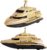 SHAKTISM Military Rescue Yacht Toy Boat for Kids, Light & Music, Friction Powered, 1:20 Scale, ABS Plastic, Beige & Black, Age 3+