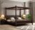 Poster Bed Solid Sheesham Wood King Size Bed for Bedroom, Wooden Double Bed, Cot Bed Furniture 1 Year Warrenty (Walnut Finish)