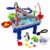 3-in-1 Water Table Toy for Toddlers/Penguin Race Track Slide & Magnetic Fishing Playset/Heavy Duty Kids Sensory Activity Center/Durable Indoor Outdoor Backyard Water Game for Kids