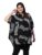 oxolloxo Women Plus Size Printed Button-Down Baggy Style Tunic