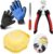 Pet Grooming Kit with Bath Brush, Nail Cutter and Deshedding Glove, Pack of 4