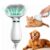 2-in-1 Pet Hair Dryer Brush – Self-Cleaning Slicker Brush with Adjustable Temperature – Low Noise Professional Dog & Cat Grooming Blow Dryer – Portable Pet Grooming Kit (White)