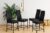 Zidle Bloom Dining Chair Set of 4 for Living Room | Bedroom | Restaurant | Leatheretee Back and Seat Powder Coated Metal Legs (Black) (Black Leatherette, 4, Count)