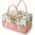 TONY STARK Big Size Non Woven Baby Diaper Storage Organizer Nappies Bag For Mother Stylish Storage Bag For diapers & wipes | baby shower gift | new born essentials – Nursery Basket (Pink)