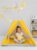 Nyra Decor Portable Teepee Tents with Padded Mat and Cushions Free Kit Bag Grey Chevron Yellow