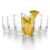 CELLO Glaze Glass Set of 6 Pcs 180ml, Transparent | Freezer & Fridge Safe, Leadfree Dishwasher Safe Toughened Crystal Clear Glasses Set For Drinking Water Juice Milk Cocktail Mocktail Coldrinks & Soda