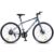Vaux City-Pro 700C Hybrid Cycle for Men, 19 Inch Hi-Ten Steel Frame, Dual Disc Brake, 700x35C Tyres, Double Wall Alloy Rims, City Bike(Grey-Blue, Single Speed, Rigid Fork)