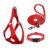 No Pull Dog Harness – Step in and Leash for Small Medium Large Dog – Escape Proof Adjustable Soft Dog Harness Leash Collar Set for Walking Training Hiking Outdoor (Bright RED)