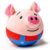 Interactive Dog Toy, Automatic Jumping Pig with Bounce, Squeak, Voice Recording & Music to Keep Them Busy, USB Rechargeable, Machine Washable Cover for Medium & Light Chewers, Ideal Gift for Pets