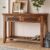 Solid Sheesham Wood Console Table for Living Room | Entryway Hallway Sofa & Fish Tank Table with 2 Drawers & Shelf Storage | Wooden Side Entrance Furniture | Rosewood Honey Finish
