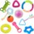 emily pets Dog Chew Toys Combo of 10pcs Rubber Ring Toy,Teether,Dumble Teether & Latex Non-Toxic Toys Dog & Puppy (Color May Vary)