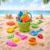 Kids Beach Sand Toy Set – Castle Bucket with Shovels, Rake & Sea Animal Moulds | Outdoor Summer Sand Play Kit for Toddlers