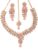 Sukkhi Charming AD Diamonds Studded Floral Choker Necklace with Danlge Earrings Maangtikka Jewellery Set for Women & Girls