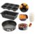 Curated Cart 4Pcs Baking Combo Set | Non-Stick Springform Cake Tin, Bread Loaf Pan & 6 Cup Muffin Tray & 100 Liners | Oven OTG Microwave Air Fryer Safe | Carbon Steel Bakeware Set for Cake & Cupcake