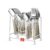 Montavo by FnS Lush 24 Pieces Premium Stainless Steel Cutlery Set with Stand | 6 Pieces Each Dinner Spoons, Dinner Forks, Tea Spoons & Baby Spoons | Flatware for Home, Kitchen & Dining