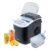 AGARO Marvel Ice Maker 1.2L Countertop Portable Machine, 9 Cubes in 6 Mins, 2 Bullet Ice Sizes, Fast Ice Making for Home Kitchen, Office, Parties, Self-Cleaning with Handle (Black)