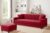 Rosebell Sofa with Ottoman Combo Three Seater Sofa Set with Matching Footrest for Living Room & Bedroom – Red Color