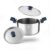 VB DACE Triply Stainless Steel Biryani Pot 24 cm (4.8 L) | Heavy Gauge Handi with Glass & Steel Dual Lids | Induction & Gas Compatible | Even Heat Distribution | Ideal for Biryani, Rice, Curry & Stew