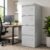 Shubham Furnitures 4 Drawer Powder Coated Steel Filing Cabinet for Office & Home | Lockable Legal & Letter Size File Storage Organizer | Anti Tilt Heavy Duty Metal Document Cabinet Light Grey