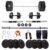BULLAR 16Kg Home Gym Set With 3 Feet Straight Rod and 2 Pieces Dumbbell Rods, Gym Combo & Home Workout Equipments with PVC Weights Plates
