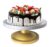 PANCA Cake Decorating & Icing Turntable | Signature Edition 12-Inch 360° Rotating Cake Stand for Baking & Serving | Fiber Cake Turntable with Silver Top & Golden Base | Professional Cake Decorating Stand