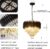 SHRI MAHAL ANTIQUES Crystal Chandelier for Living Room Bedroom Office Jhoomar Glass Crystal Big Size Jhumar Modern Ceiling Light (Size: 40 x 40 x 50 CM)