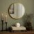 Round Sunburst Wall Mirror Gold Metal Frame for Decoration Decorative Design Stylish Latest Large Item Abstract for Living Room Bedroom Dining Bathroom Office Cafes House Hall 12in