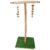 CONGO® NATURAL PARROT TREAT 48X29X20 Inch Training & Playing Stand for Parrot Eucalyptus Wood | with Hanging Toy for Conure, Amazon, African Grey, Macaw and Other Birds