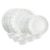 CELLO Tropical Lagoon Dazzle Series Opalware Dinner Set of 18 Pieces For Family of 6 | Bone-Ash Free & Leadfree Opal Glass, Microwave & Dishwasher Safe Plates & Bowls Crockery Set For Dining & Gifting