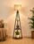 Crosscut Furniture LED Tripod Floor Lamp with 3 Shelves, Brown Jute, Metal Corner Floor Lamp, for Decoration and Gifting,B22 Bulb