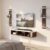 ESTANTERIA Tv Unit for Living Room 43 inch Engineered Wood Wall Mounted TV Entertainment Set Top Box Floating Stand with Shelves for Books Decorative Item Cabinet for Living Room, Bedroom (20DX73H)