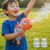Lifelong Cuppy Rechargeable Clown Fish Automatic Bubble Gun Toy for Kids with Lights, Electric Bubble Machine, 2 Bubble Solutions, Long Fun Time, Type C Charging (Orange, LLCFBG01)