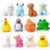 Toyshine 12 Pc Floating Non Toxic BPA Free Animal Bath Toys Chu Chu Sound Swimming Pool Shower Squeezy Toys for 1 2 3 4 Year Old Boys Girls Kids