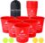 Aivalas Yard Pong Outdoor Games, Giant Yard Games Set with 12 Buckets and Balls for Adults and Family, Toss Game Throwing Games for Beach, Camping, Lawn and Backyard | Includes 12 buckets, 4 balls & carry bag; durable plastic; for beach, camping, lawn, backyard; fun gift for all ages