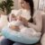 haus & kinder Baby Feeding Pillow for New Born Baby, Breastfeeding & Nursing Pillow with Removable Cover, Infant Support Cushion for 0–24 Months, Tummy Time Pillow (Vitamin Sea)