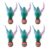 Cat Toys,6PCS Rainbow Ball Cat Toy Set for Indoor Cats, Persian Cat Accessories with Feather Toys, Kitten Toys Foam Balls for Indoor Play