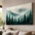 KUNJCART Misty Mountain Painting For Wall Vastu – Large Nature Landscape Painting for Living Room, Bedroom & Office –Nature Wall Art for bedroom, Big Size Green Scenery for Wall Decoration and Home decor Vastu (36 x 24 Inch, Rolled Canvas Only , Without Frame)