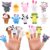 SHINETOY 10Pcs Animal Finger Puppets Set – Soft Plush Velvet Animals Finger Puppet Toys for Kids, Mini Plush Figures Toy Assortment for Boys & Girls, Party Favors for Shows, Playtime, Schools