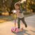 R for Rabbit Road Runner Neo Kick Scooter for Kids with Lights & Music, 4-Level Adjustable Height Gravity Steering, PU LED Wheels for 3+ Years Baby Boys & Girls, Up to 75 KG Weight (Pink Yellow)