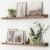 Handmade Solid Wood Floating Shelves, Wall Shelves Set of 2, Picture Shelf Photo Ledge Shelves for Bathroom Kitchen and Bedroom,Livingroom & Office (Walnut, 32 inch)