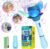 Electric Bubble Stick for Kids, Automatic Bubble Machine 10000+ Bubbles Light Up Flower Bubble Wand Bubble Toys for Summer Outdoor Party Wedding (Blue)